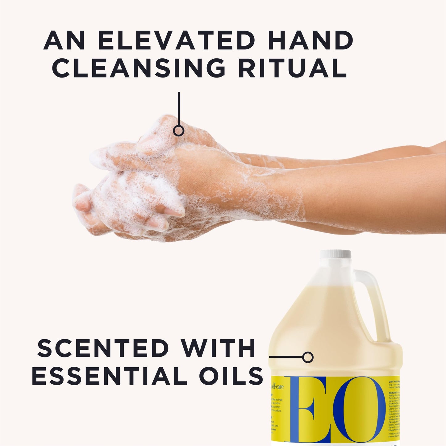 EO Liquid Hand Soap Refill, 1 Gallon, Lemon and Eucalyptus, Organic Plant-Based Gentle Cleanser with Pure Essential Oils Beauty & Personal Care EO