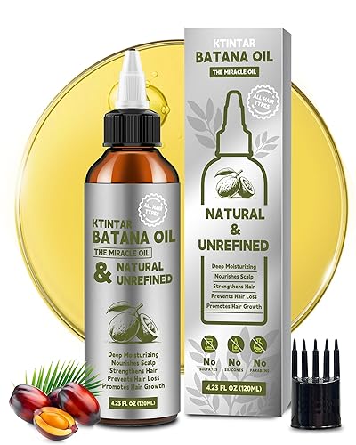 Ktintar 100% Natural Raw Batana Oil for Hair Growth, Dr Sebi Hair Growth Oil From Honduras, Thicker & Stronger Hair, Prevents Hair Loss, Eliminates Beauty & Personal Care Ktintar
