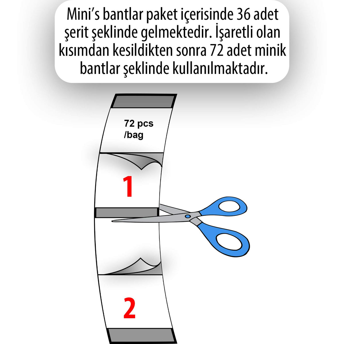 Sensi-Tak Double Sided Tape Tabs MINIS, 72 Tabs