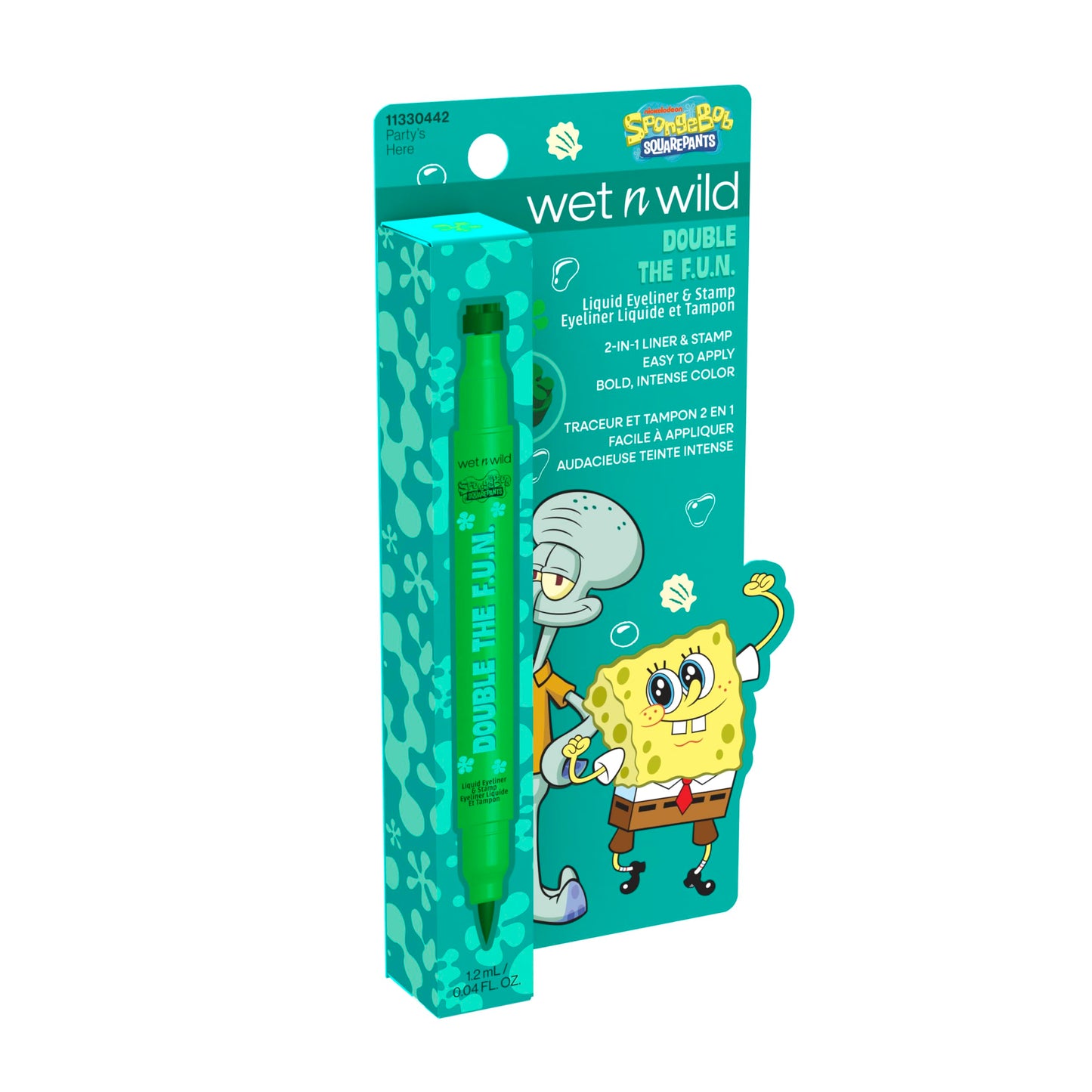 wet n wild Spongebob Double The F.U.N. Liquid Eyeliner & Stamp - Party's Here Beauty & Personal Care wet n wild