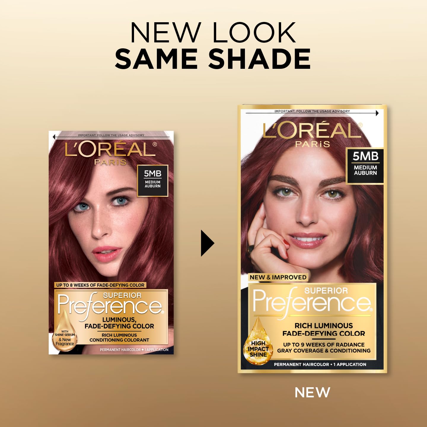 L’Oreal Paris Superior Preference Fade-Defying Color + Shine System, 5MB Medium Auburn(Packaging May Vary), Pack of 1, Beauty & Personal Care L'Oreal Paris