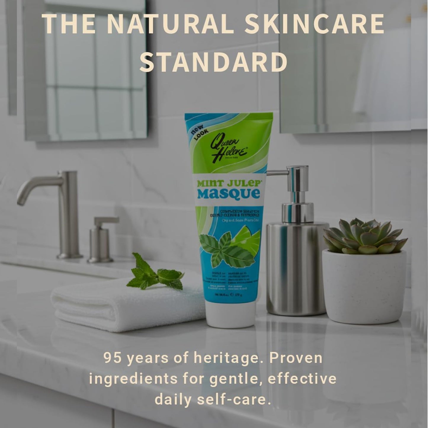 Queen Helene Mint Julep Masque 8 oz - Deep Cleansing Clay Face Mask for Oily & Acne-Prone Skin | Purifies Pores & Soothes with Refreshing Mint | Beauty & Personal Care Queen Helene