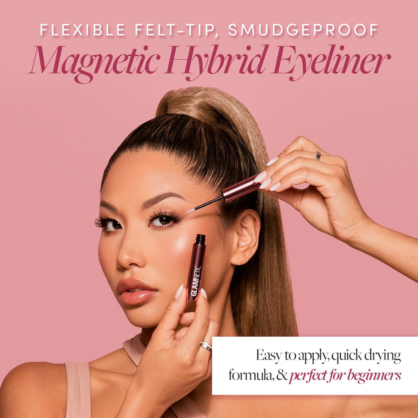 Glamnetic Hybrid Magnetic Eyeliner, Liquid Clear, for Eyelashes - Waterproof & Smudge Proof Liner | All-Day Hold for Magnetic Lashes, Quick-Drying Beauty & Personal Care Glamnetic