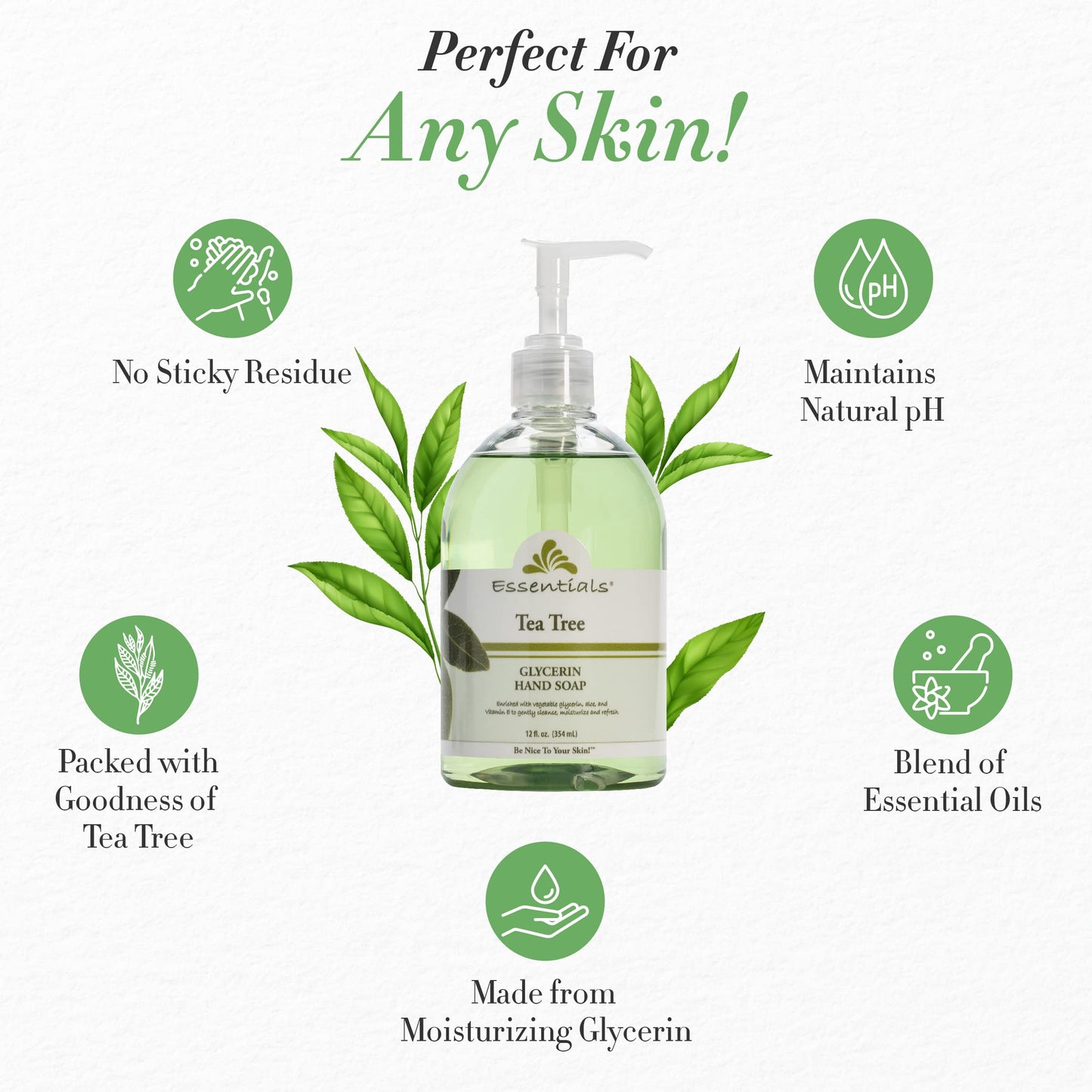 Clearly Natural Essentials Glycerin Liquid Hand Soap, Tea Tree, 3-Fluid Ounce, Pack of 3 Beauty & Personal Care Clearly Natural