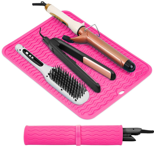 Suafrnut Oversize Silicone Heat Resistant Mat, Portable Travel Mat Cover for Curling Irons, Flat Irons, Hair Straightener and Hot Hair Styling Beauty and Personal Care Suafrnut Default Title