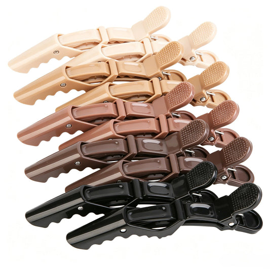 HH&LL Professional Alligator Hair Clips, 10 Pack Large Styling Sectioning Clips in Neutral Earth Tones, Non-Slip Double-Hinged Design Barber Clips Beauty and Personal Care HH&LL Default Title