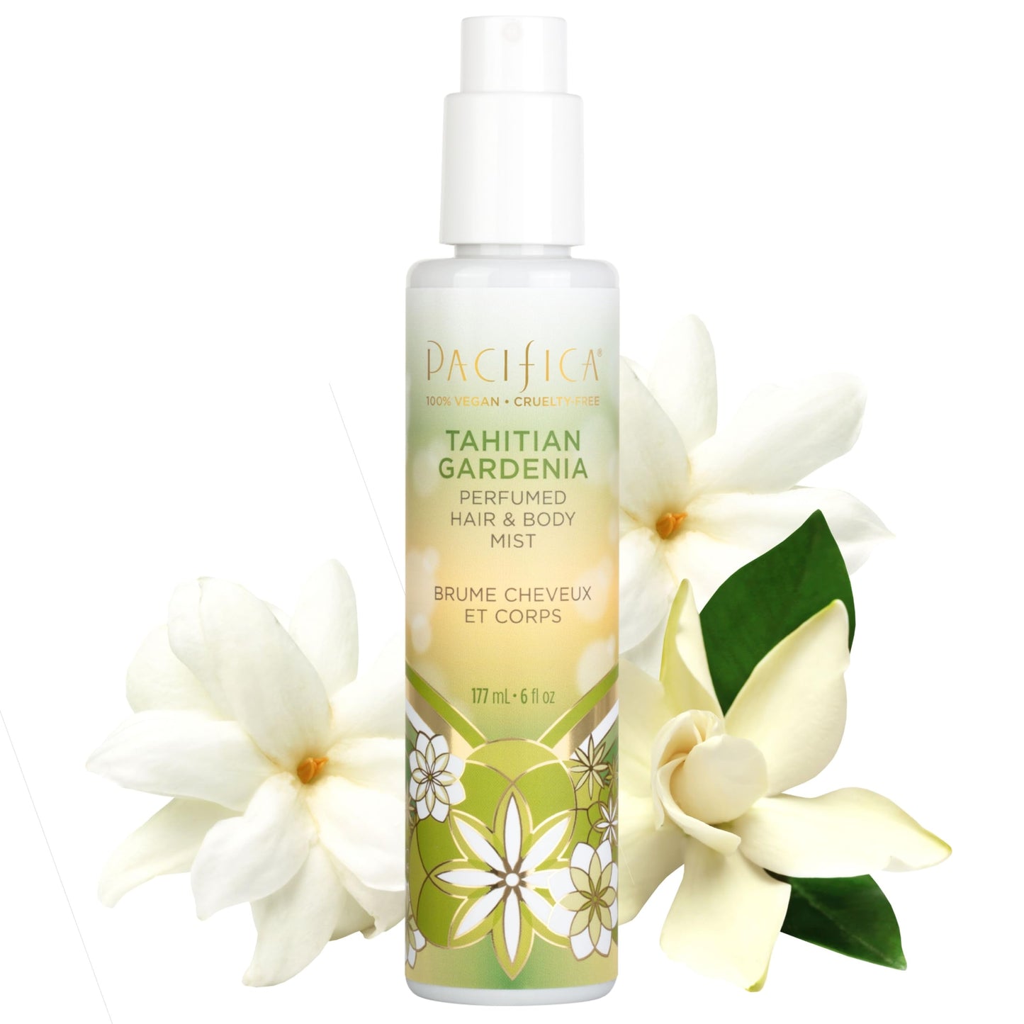 Pacifica Tahitian Gardenia Perfumed Hair & Body Mist, Alcohol-Free Spray Designed For Head-To-Toe Wear, Vegan & Cruelty-Free, 6 Fl Oz Beauty & Personal Care Pacifica