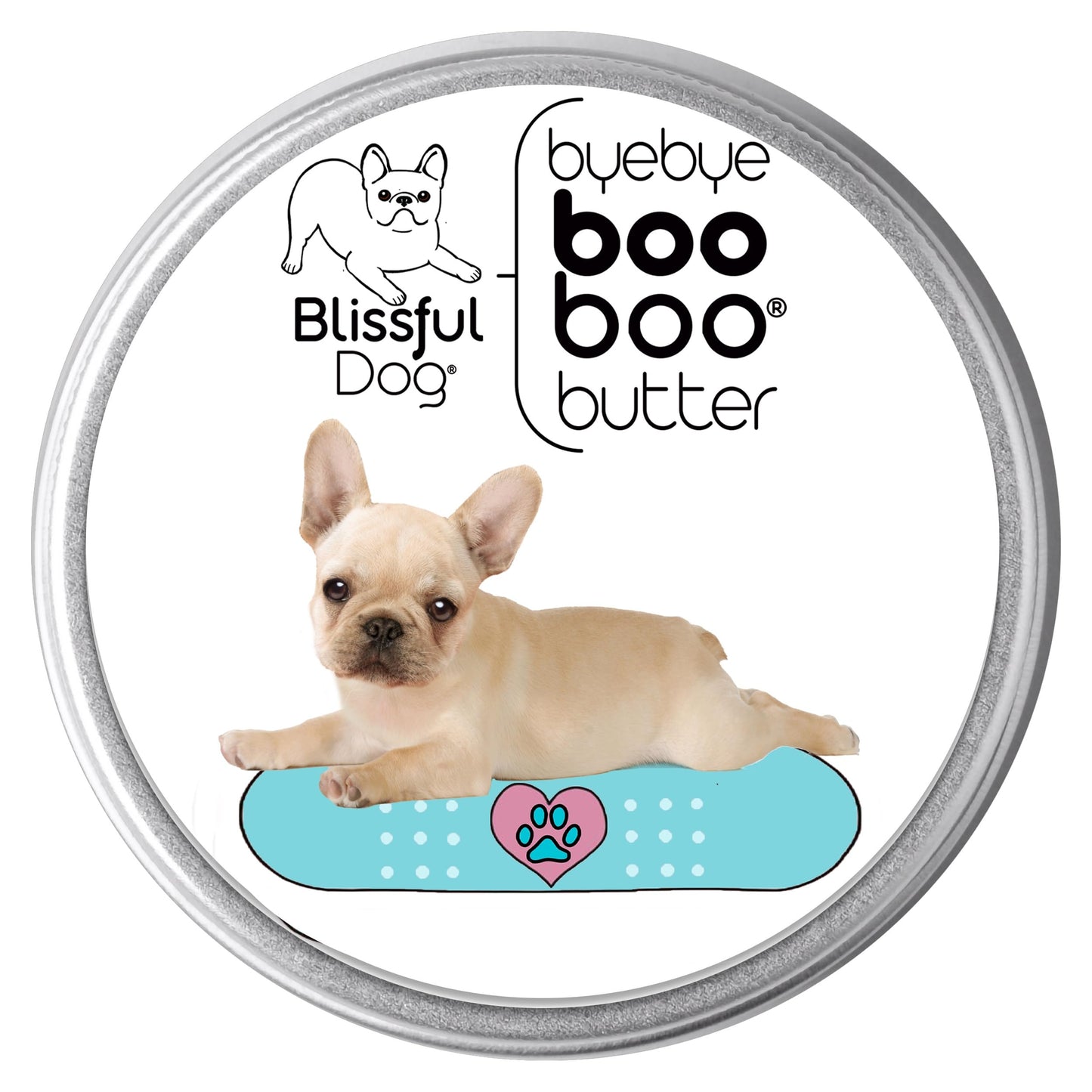 The Blissful Dog 1 oz TIN French Bulldog Booboo Butter Beauty and Personal Care The Blissful Dog