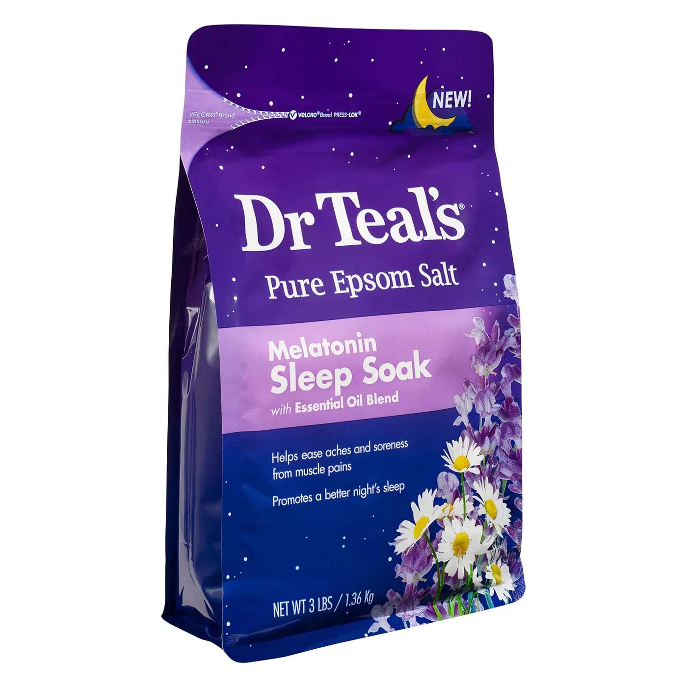 Dr Teal's Salt Bath Variety Gift Set (2 Pack, 3lbs Ea.) - Relax & Relief Eucalyptus & Spearmint, Melatonin Sleep Soak - Essential Oils Blended Beauty and Personal Care Dr Teal's