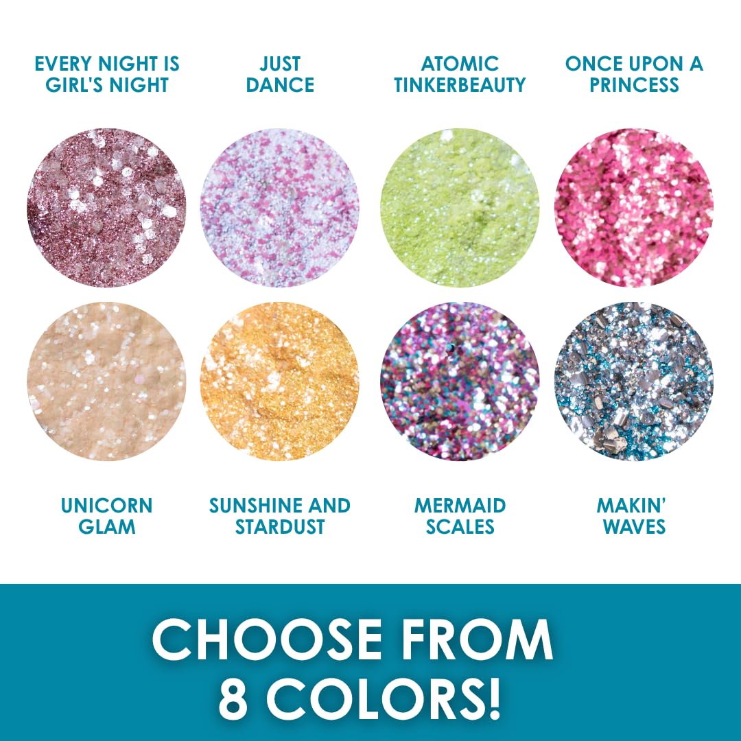 Biodegradable Glitter, 8 Colors, Vegan, for Hair and Body, Safe for Children (Makin' Waves) Beauty & Personal Care Great Pretenders