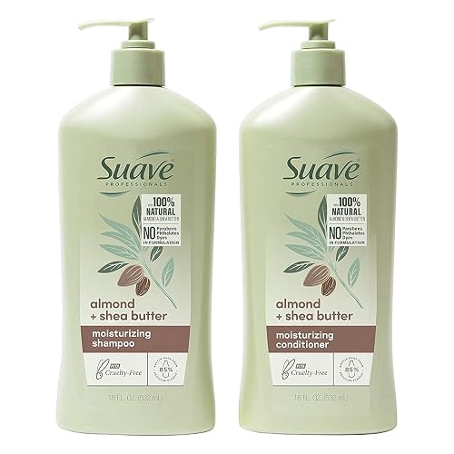 Suave Professionals Moisturizing Shampoo and Conditioner Almond + Shea Butter 18 oz, 2 count Beauty & Personal Care Suave