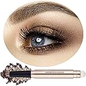 Daeuwiutr 2 in 1 Cocoa Brown Eyeshadow Sticks and Sponge Makeup Brush Silky Cream Glitter Eyeshadow Pencil Crayon Long Lasting Waterproof Eye shadow Beauty & Personal Care Daeuwiutr