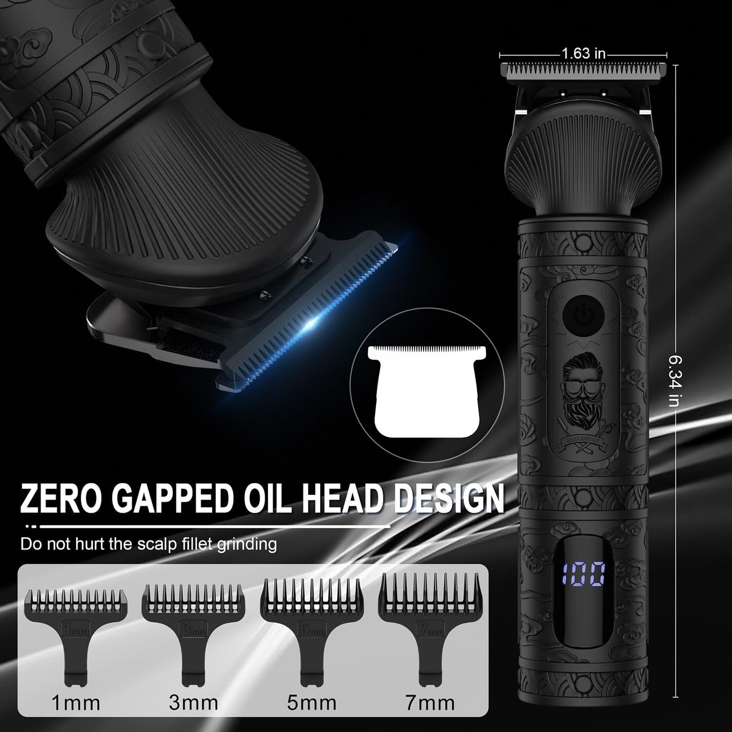 QDKVTNDJZ Hair Clippers for Men, 7 in 1 Trimmer Blades Changeable Electric Baber Haircut Machine Body Nose Set for Beauty and Personal Care QDKVTNDJZ