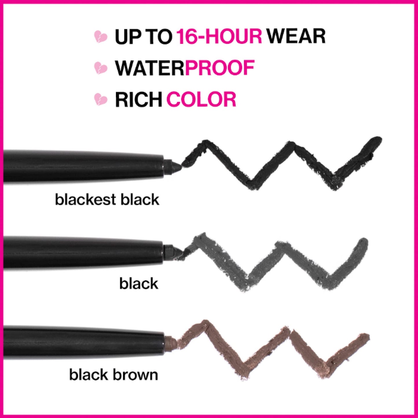 wet n wild Mega Last Breakup Proof Waterproof Retractable Gel Eyeliner - Ultra Pigmented 16-Hour Long Wear, Smudge Proof Satin Finish Formula Beauty & Personal Care wet n wild