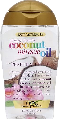 OGX Extra Strength Damage Remedy + Coconut Miracle Penetrating Oil, 3.3 Ounce Beauty & Personal Care OGX
