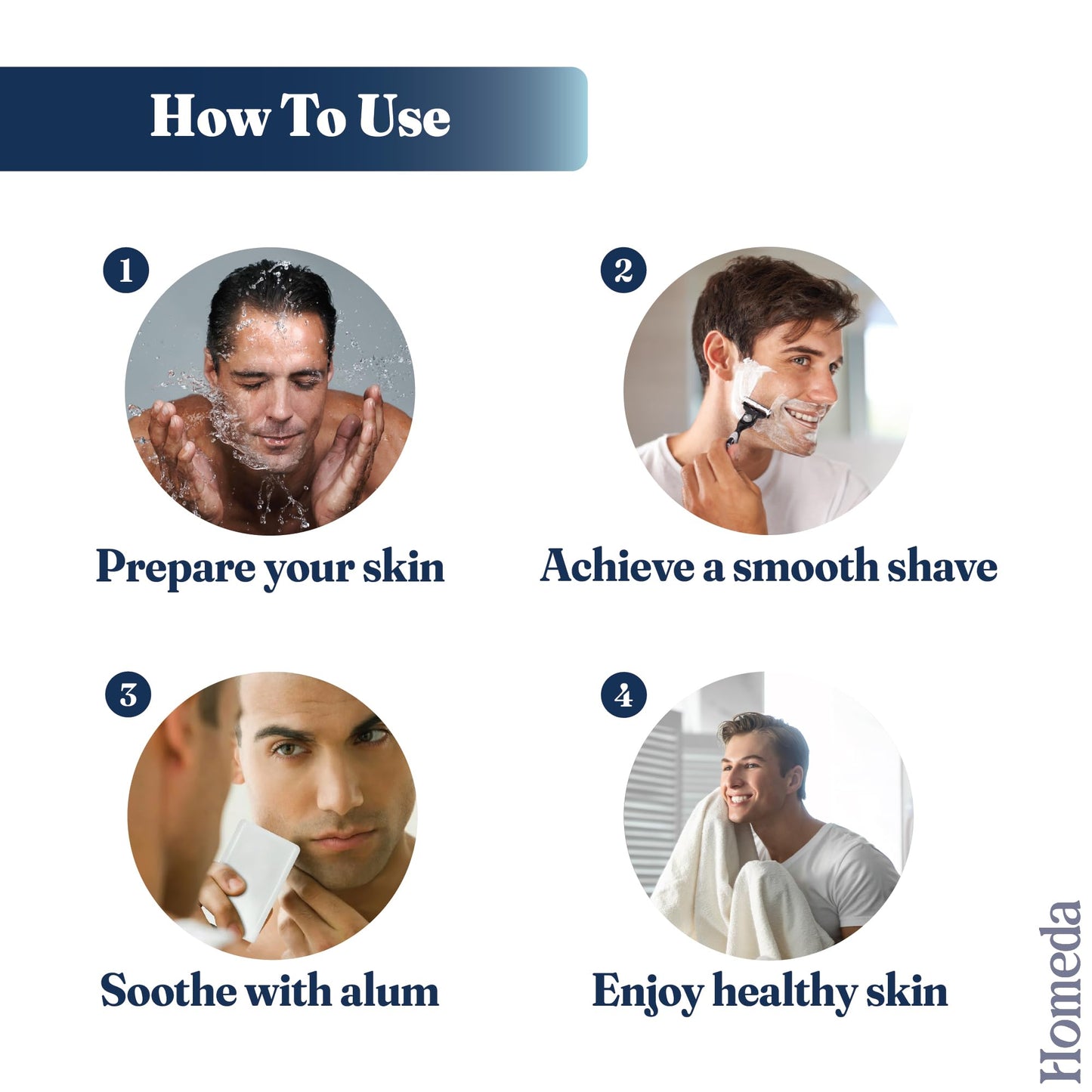 Homeda Alum Block for Shaving, Alum Stone for Face, Piedra De Alumbre Natural Bar for Underarm, Fitkari, Fitkiri, Allum Deodorant for Men and Women Beauty and Personal Care Homeda