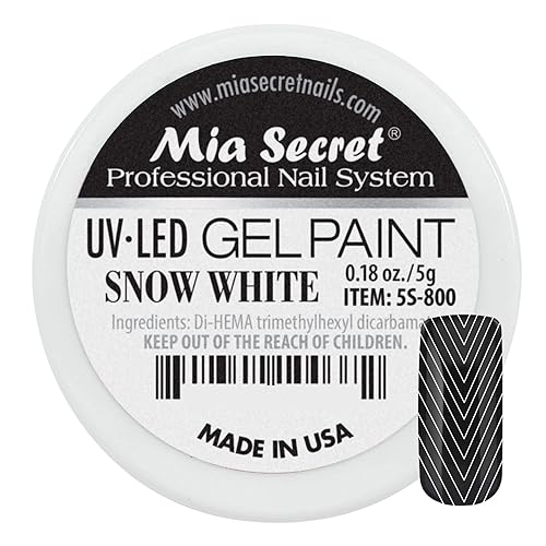 Mia Secret Professional Nail System UV/LED Gel Paint - 5 grams (Snow White) Beauty & Personal Care Mia Secret
