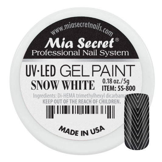 Mia Secret Professional Nail System UV/LED Gel Paint - 5 grams (Snow White) Beauty & Personal Care Mia Secret