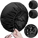 Sheomern 2 Pcs 13.5" Dual Waterproof Adjustable Terry Lined Shower Cap for Women Men, Large Shower Caps Reusable EVA Double Layer Bath Cap for Braids Beauty & Personal Care SHEOMERN