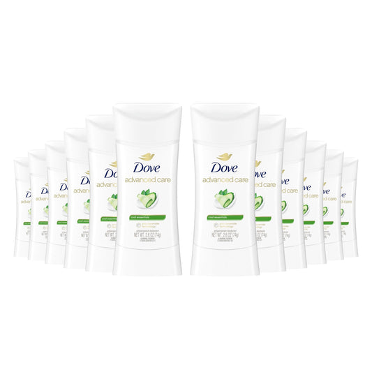 Dove Advanced Care Anti Deo Stick Cool Essentials Pack of 12 for helping your skin barrier repair after shaving 72 h odor control and all-day sweat Beauty and Personal Care Dove