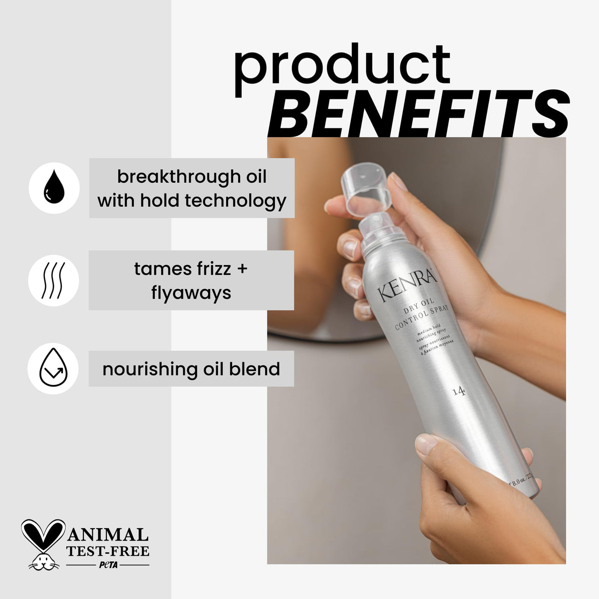 Kenra Professional Dry Oil Control Spray 14 | Medium Hold | Nourishing Spray | Frizz Control Hairspray | All Hair Types | 8 oz Beauty & Personal Care Kenra