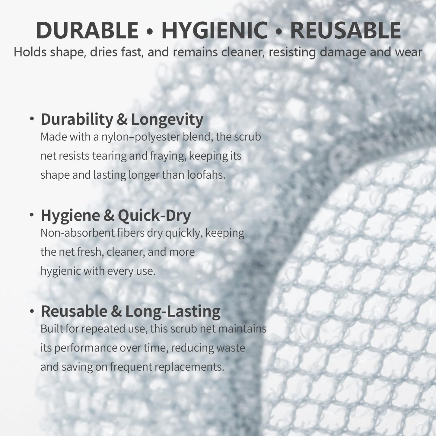 Silicone Body Scrubber with Scrub Net, BEAUTAIL 2 Pack - Rich Foam and Exfoliation with Gentle Brush or Firmer Net Options - Hygienic, Durable, Easy Beauty and Personal Care BEAUTAIL