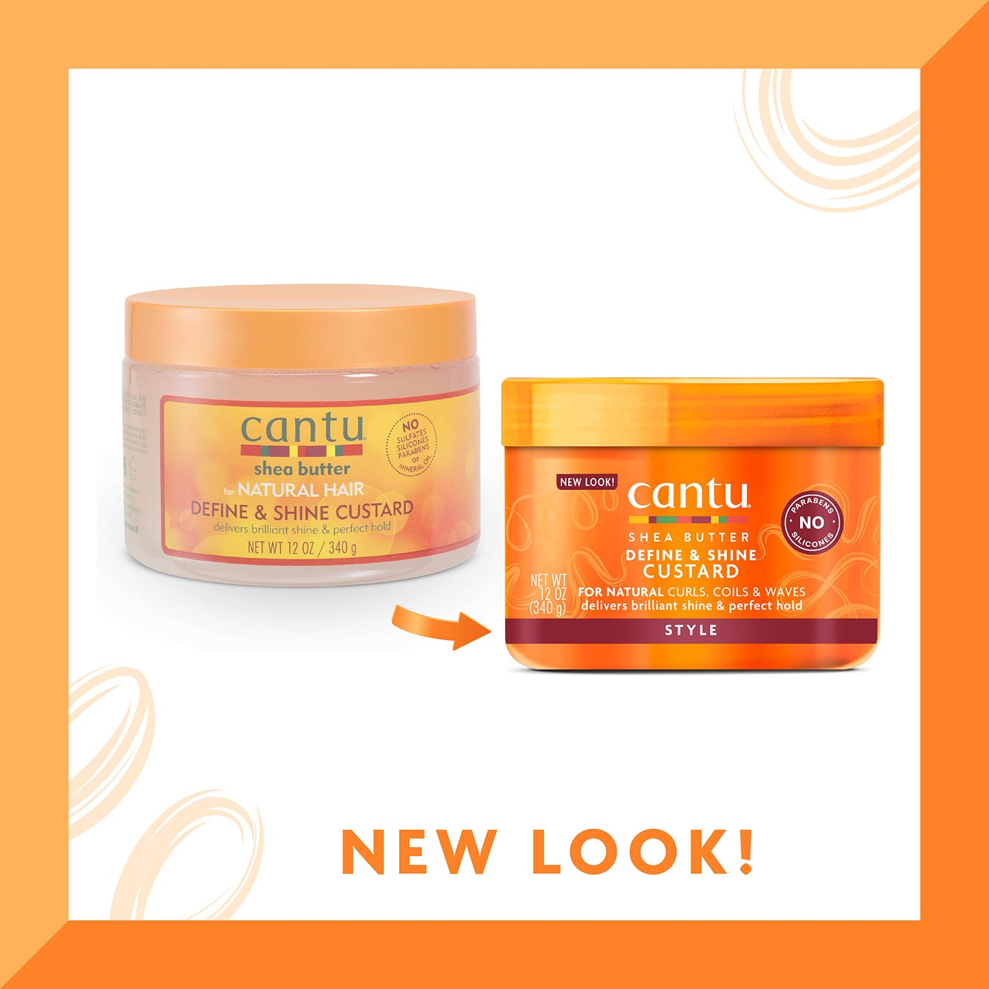 Cantu Define & Shine Custard 12 oz (Pack of 10) Beauty & Personal Care Cantu