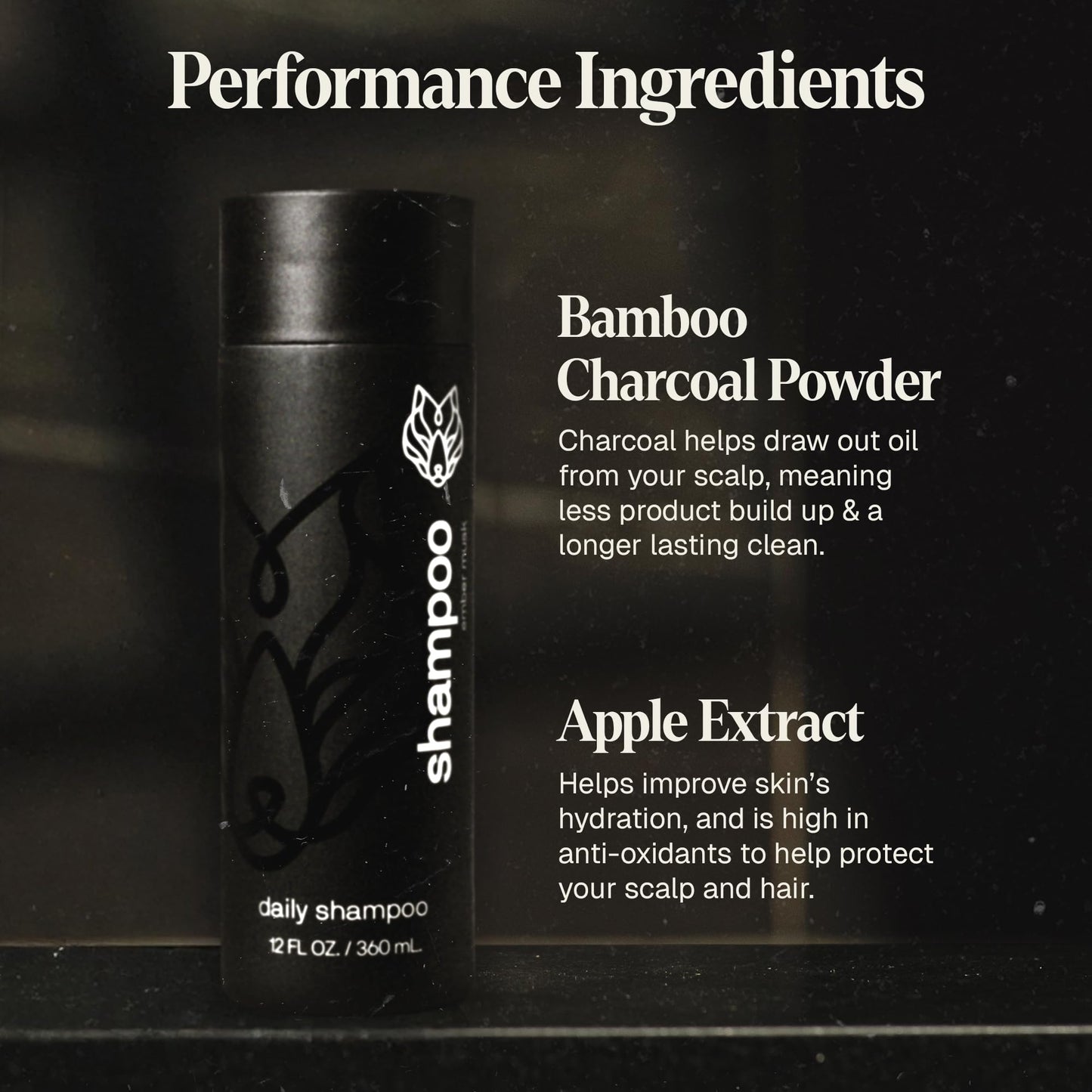 Black Wolf Mens Shampoo & Conditioner Set for Oily Hair - Oil Control Shampoo with Moisturizing & Deep Cleansing Formula - Conditioner for Soft Beauty & Personal Care Black Wolf