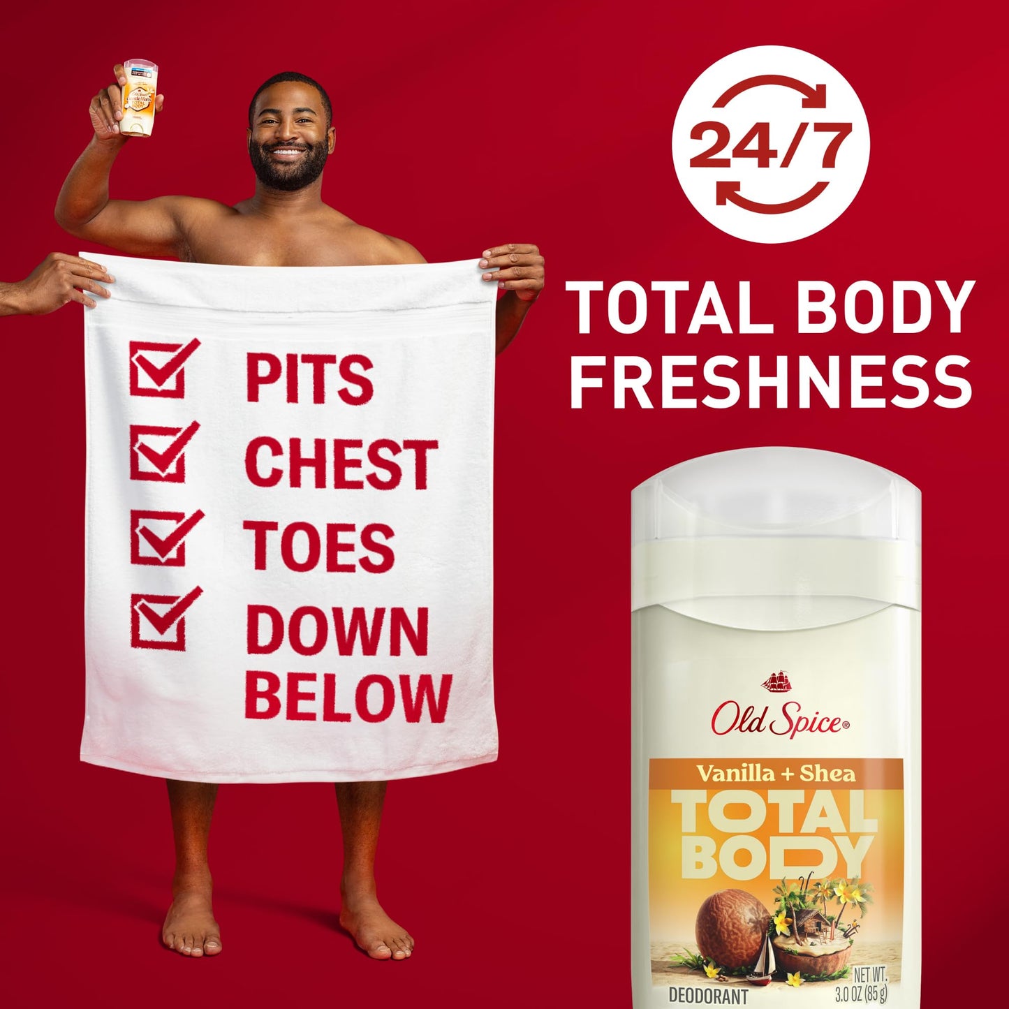 Old Spice Whole Body Deodorant Stick for Men, Aluminum Free, Vanilla + Shea Scent, 24/7 Odor Protection, 24/7 Lasting Freshness, Dermatologist Tested Beauty & Personal Care Old Spice