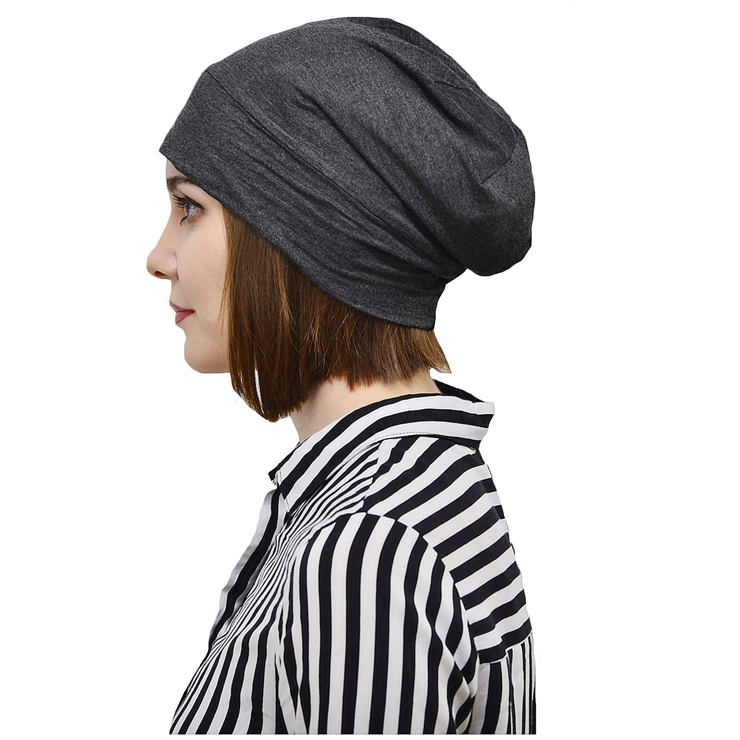 DREYOLIFE Sleep Cap - Hair Cover Satin Lined Cap Stay Lined Slouchy Beanie Hat Smooth Sleep Caps Beauty and Personal Care DREYOLIFE