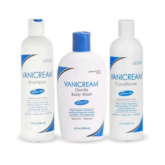 Vanicream, Free and Clear Shampoo, Conditioner and Body Wash Set, For Sensitive Skin, Fragrance and Paraben Free - 12 Ounce Beauty & Personal Care Vanicream