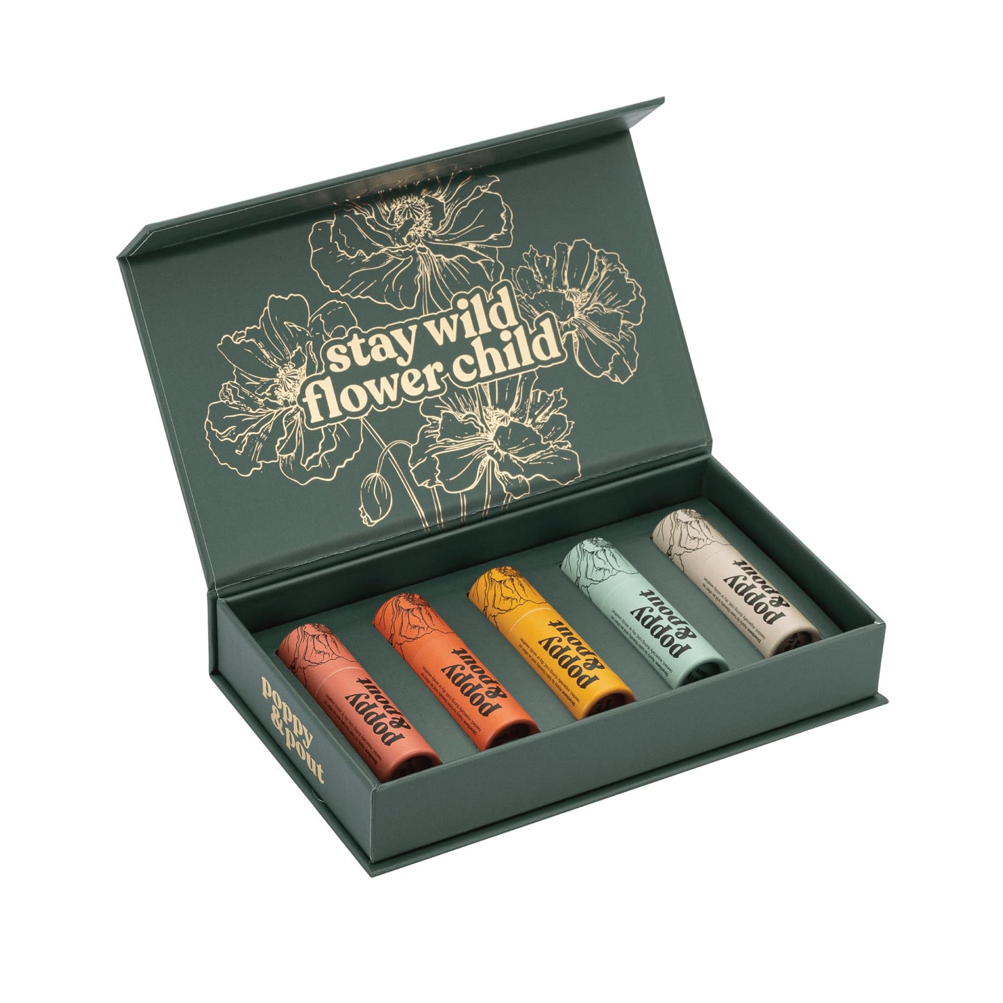 Jumbo Lip Balm Gift Set (5-Pack) - Poppy & Pout All Natural Lip Balms & Moisturizers - Hydrates with Beeswax, Vitamin E, Organic Coconut Oil Beauty and Personal Care Poppy & Pout