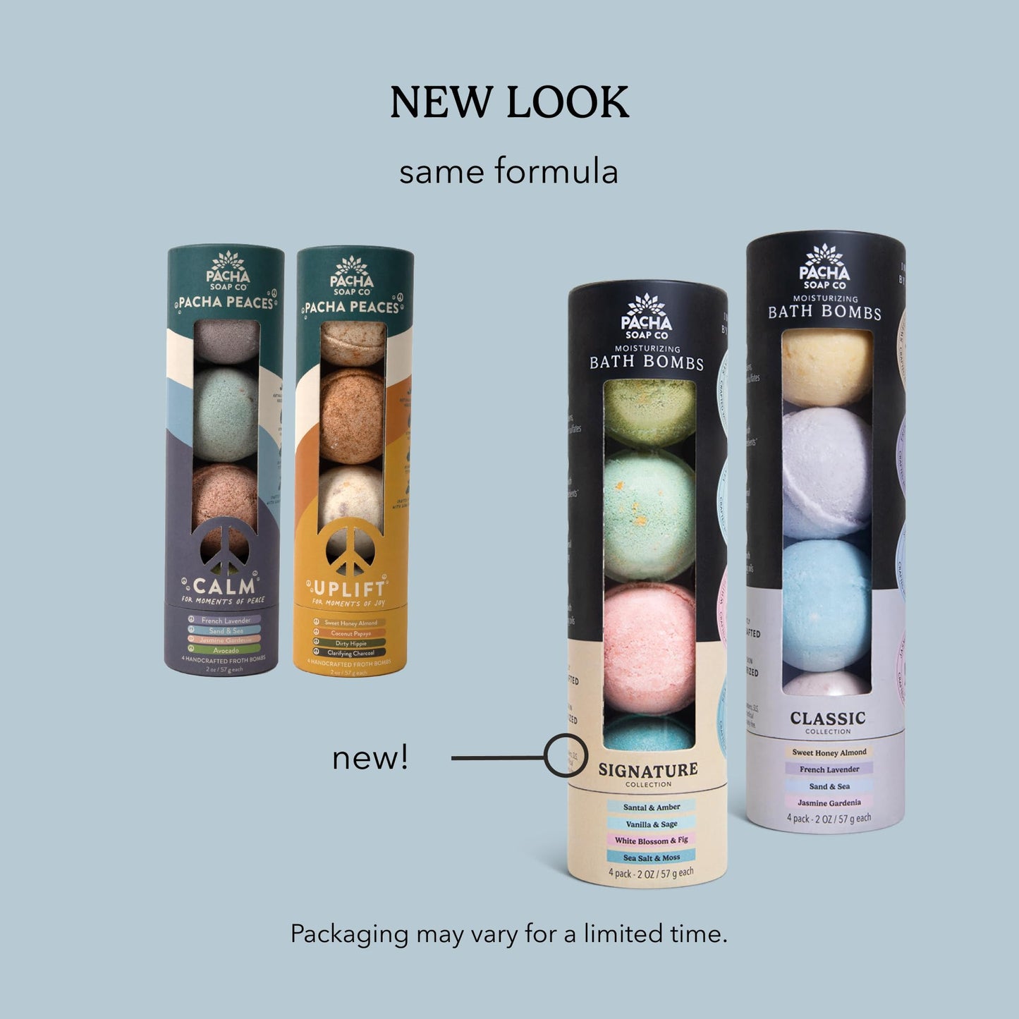 Pacha Soap Co. Bath Bombs - Moisturizing and Relaxing Aromatherapy Bath Bomb Set with Jasmine, Lavender, Sage, Peppermint, Dye Free Fizzy Bath Bombs Beauty and Personal Care Pacha Soap Co
