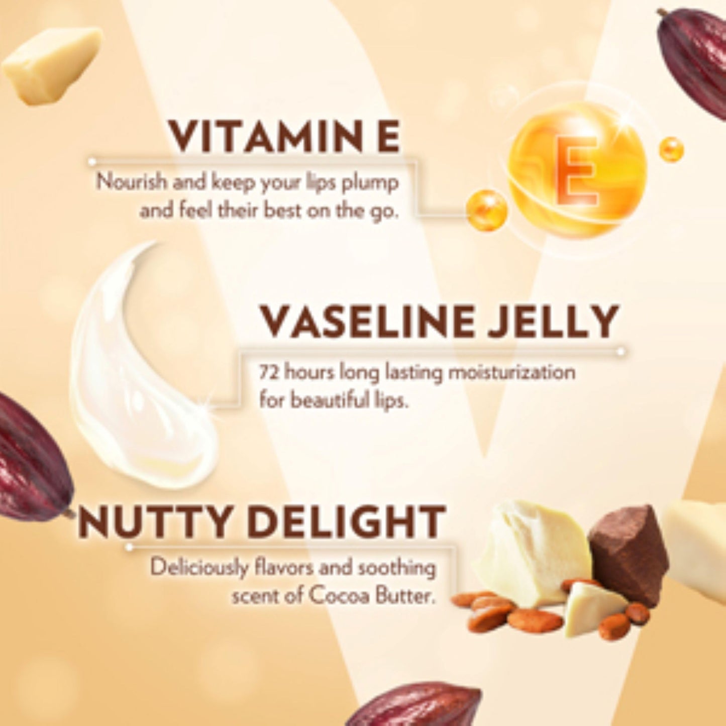 Vaseline Lip Therapy Cocoa Butter.25 oz (Pack of 6) Beauty and Personal Care Vaseline