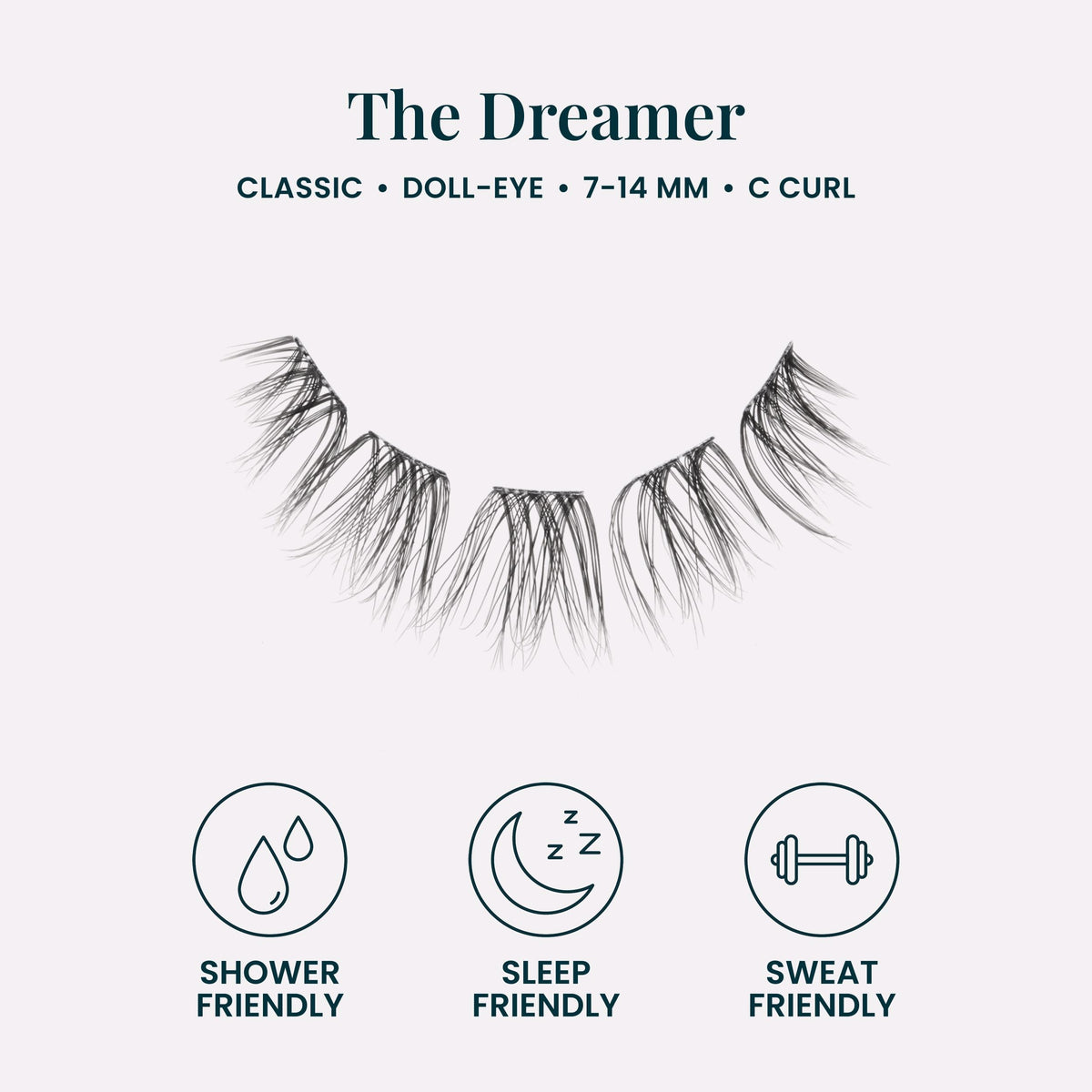 FlutterHabit The Dreamer prepTECH Classic 6 Pair Underlash Extensions, 7-14mm Wispy Lash Clusters, Under Lash Eyelashes for At Home Application