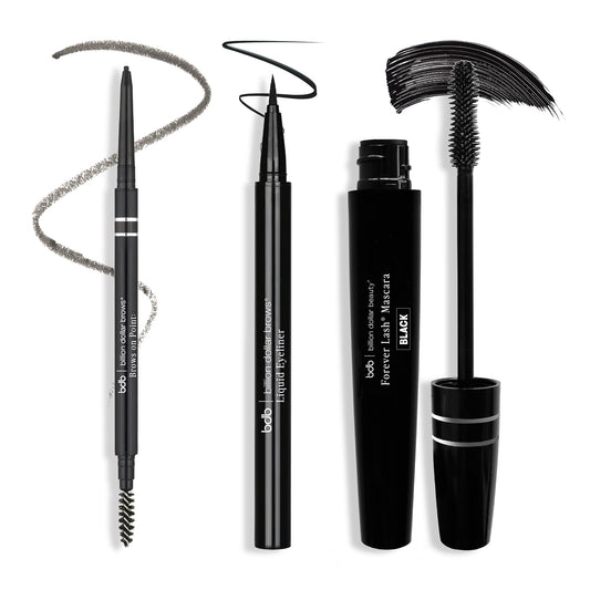 bdb Universal Eyebrow Kit - Eyebrow Pencil, Liquid Eyeliner & Mascara, Long-Lasting, Waterproof, Raven Black Beauty & Personal Care billion dollar brows