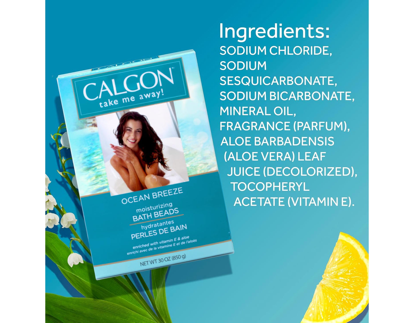 Calgon Ultra-Moisturizing Bath Beads (Ocean Breeze, 30-Ounce) Beauty & Personal Care Calgon