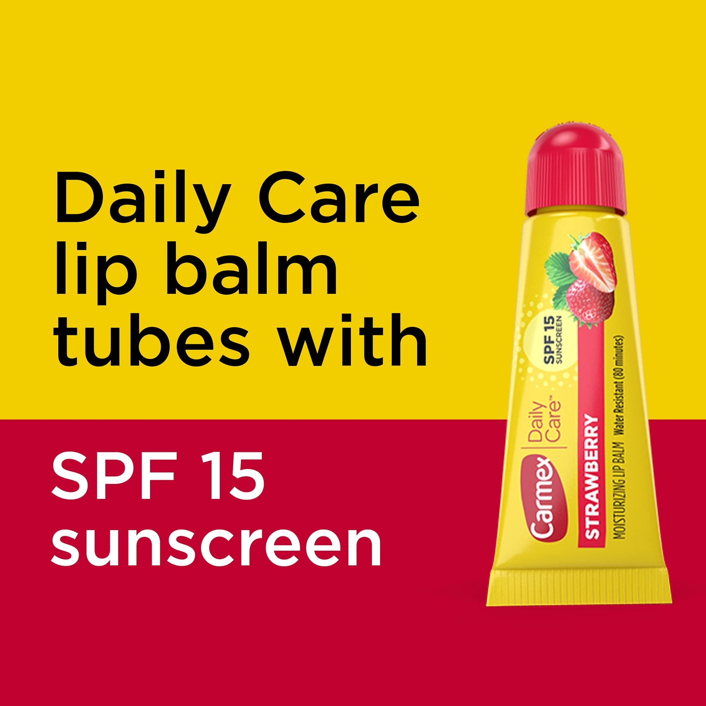 Carmex Daily Care Moisturizing Lip Balm with SPF 15, Strawberry Lip Balm Tubes, 0.35 OZ Each - 3 Count (Pack of 4) Beauty & Personal Care Carmex