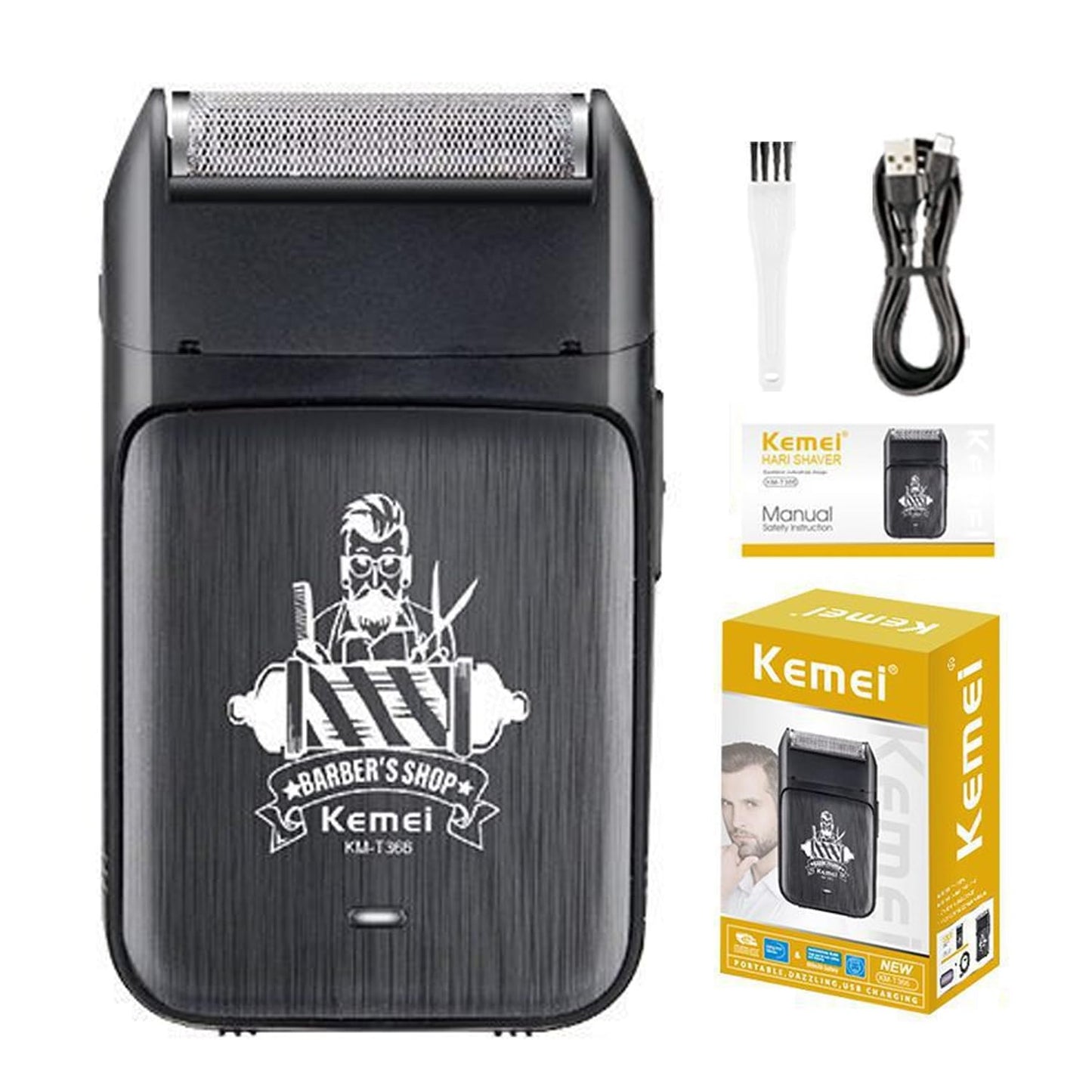 KEMEI KM-T366 Electric Foil Shaver for Men, Cordless Beard Trimmer with Pop-up Trimmer, Rechargeable Mens Razors for Shaving & Bald Head Beauty and Personal Care KEMEI