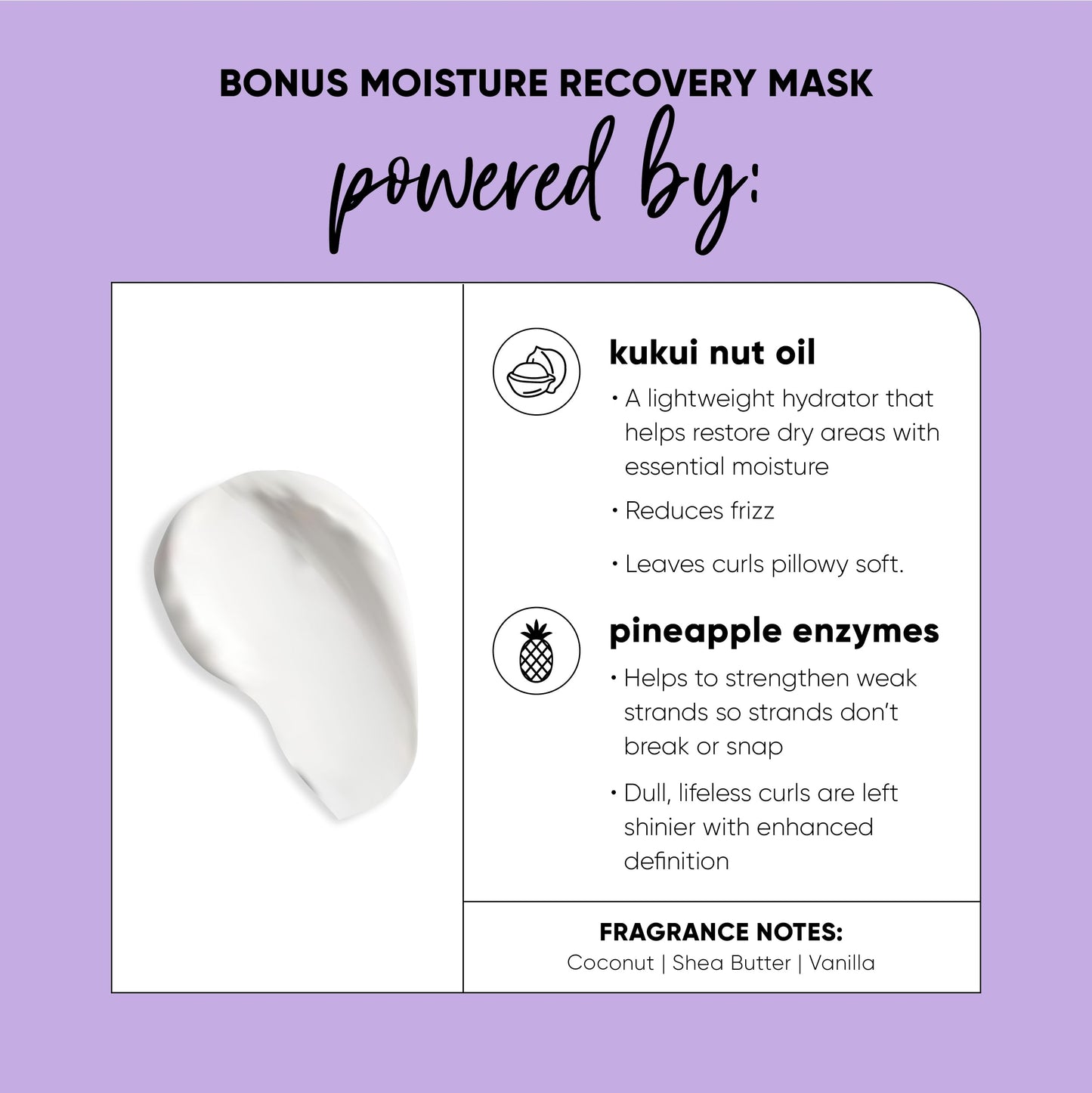 HASK Bonus Moisture Recovery Mask with Kukui Nut Oil & Pineapple Enzymes for Wavy, Curly, Coily & Kinky Hair, Hydrates, Softens, Prevents Damage Beauty & Personal Care HASK