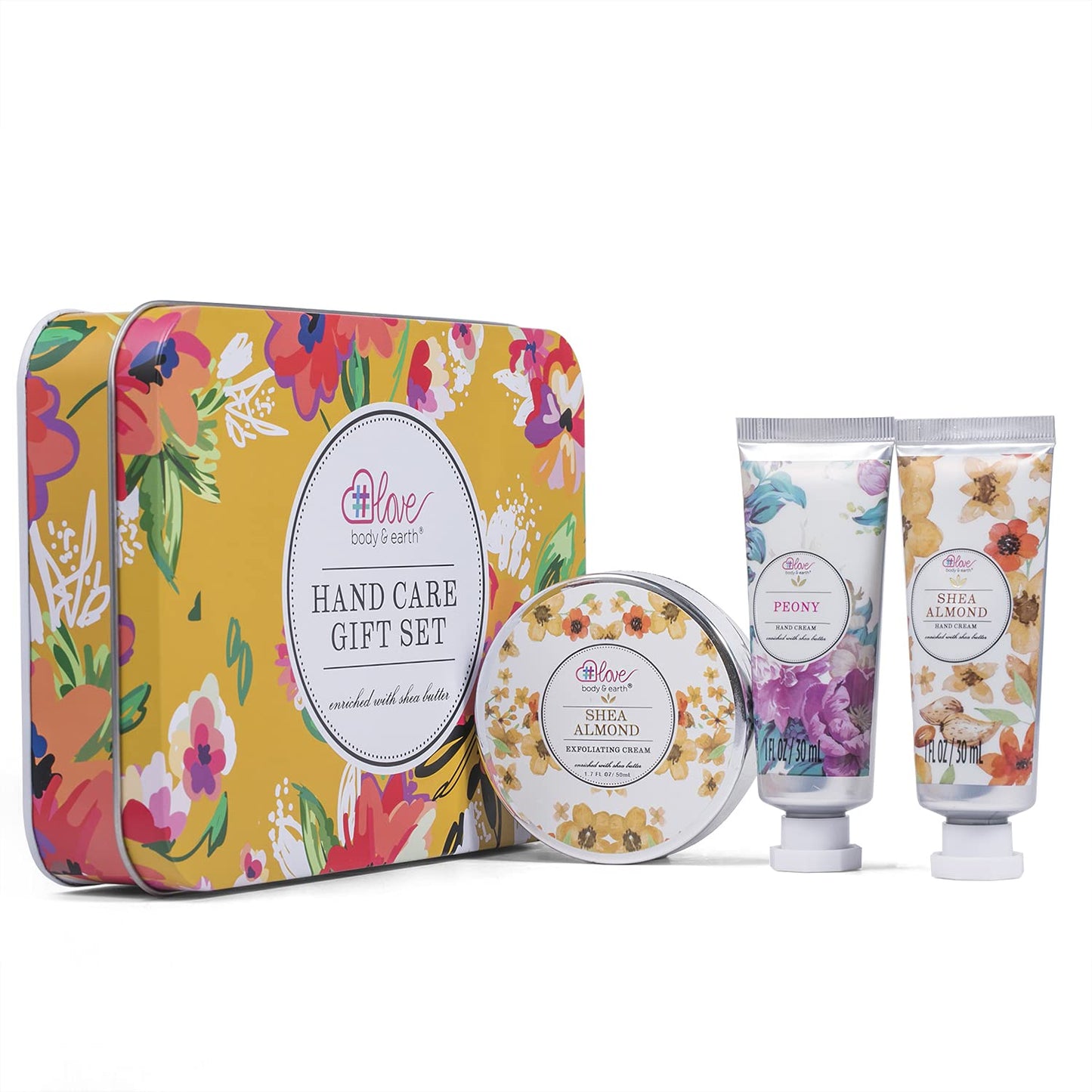 BODY & EARTH # LOVE Hand Cream Gift Set, Hand Lotion Sets for Christmas Gifts, Hand Care Set with Shea Butter, Travel Size Lotion Set for Women, 2 Beauty & Personal Care BODY & EARTH # LOVE