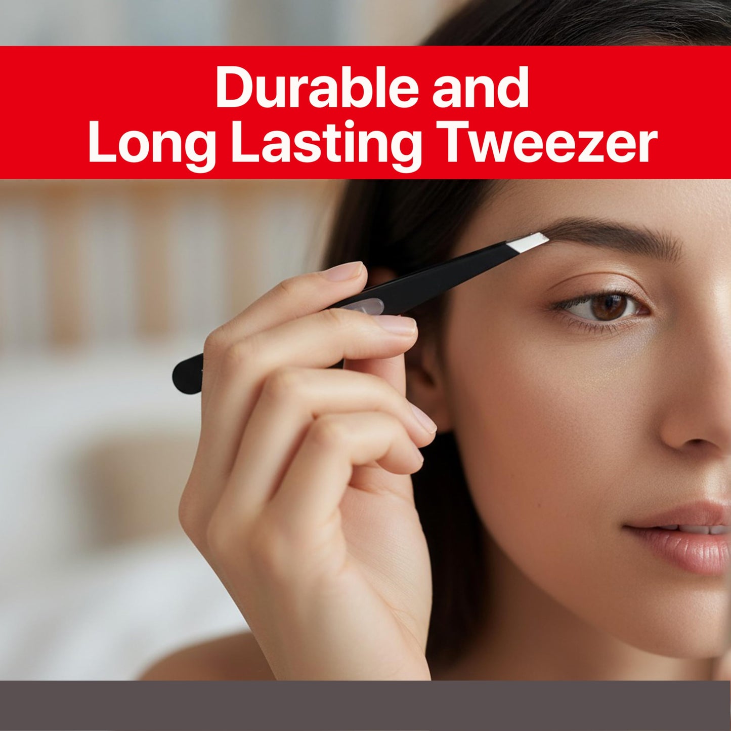 SEKI EDGE SS-518 Amazing Tweezer - Slant Tip with Tension Stopper - Stainless Steel -Black- Crafted with Patented Spring Technology for Precision Beauty and Personal Care Seki EDGE