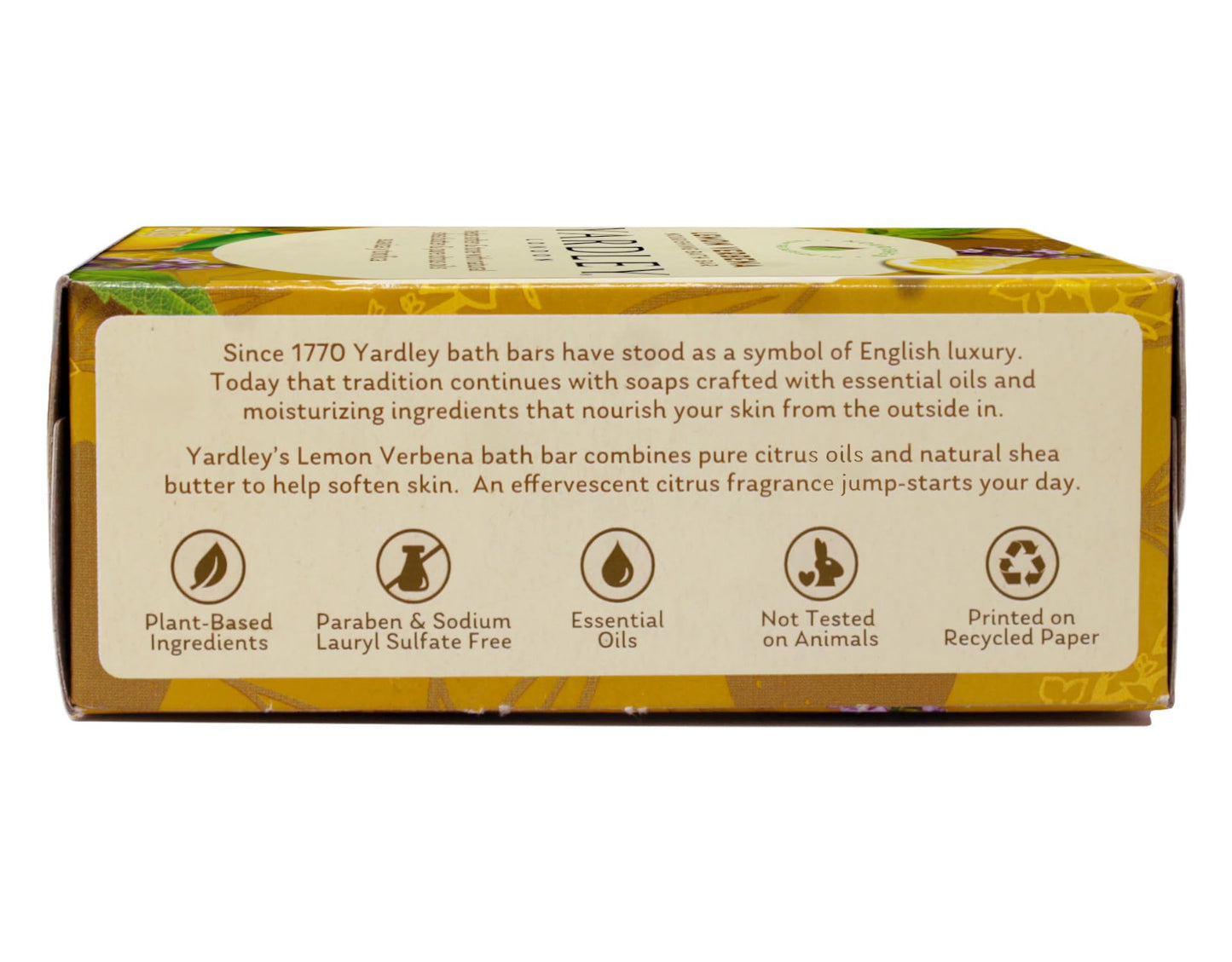 Yardley London Moisturizing Bar Lemon Verbena With Shea Butter 4.0 oz (Pack of 6) Beauty & Personal Care Yardley