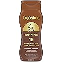 Coppertone Tanning Sunscreen Lotion, SPF 15, Lightweight and Non Greasy Sunscreen, Water Resistant, Oxybenzone Free, Sun Tan Lotion Moisturizes Skin Beauty & Personal Care Coppertone
