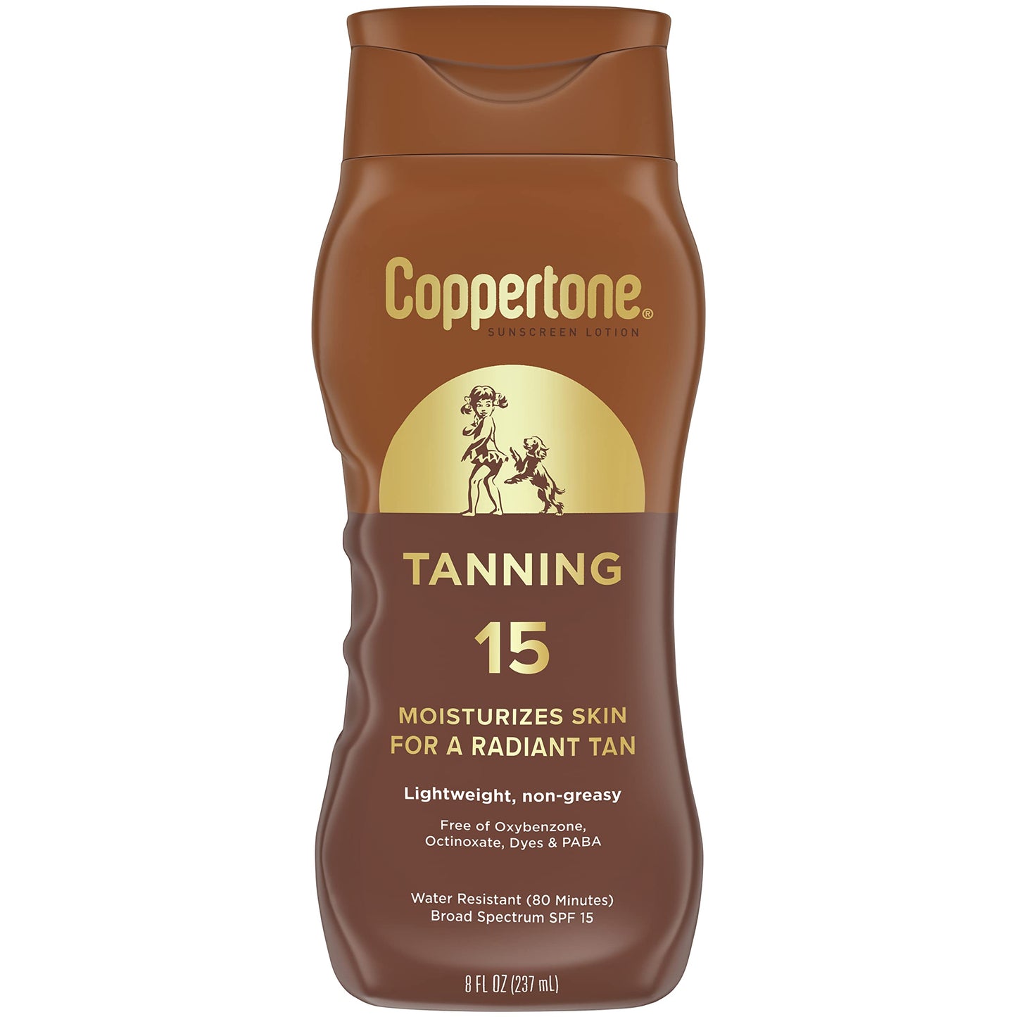 Coppertone Tanning Sunscreen Lotion, SPF 15, Lightweight and Non Greasy Sunscreen, Water Resistant, Oxybenzone Free, Sun Tan Lotion Moisturizes Skin Beauty & Personal Care Coppertone