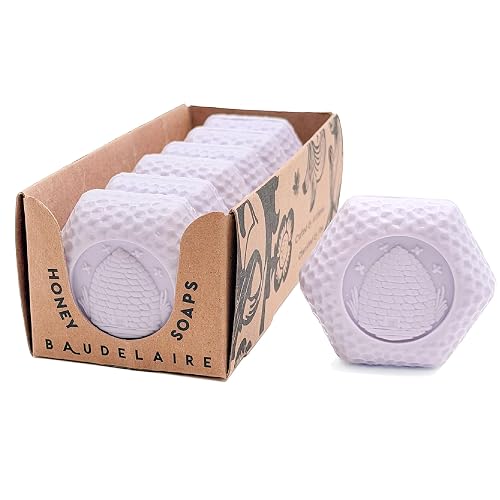 Baudelaire Lavender Honey Soap Set - Luxurious Vegetable-Based Bars with 2% Honey, Hydrating Lanolin & Nourishing Goat's Milk, Warm Lavender Scent Beauty & Personal Care Baudelaire