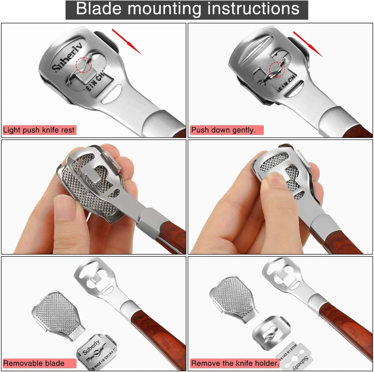 YIMART Foot Corn Removal Cutter Scraper with 10 Blades Cuticle Dead Skin Callus Remover Stainless Steel Professional Pedicure Tool Set Beauty & Personal Care Yimart