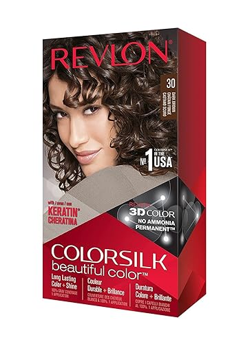 Revlon ColorSilk Hair Color, 30 Dark Brown 1 ea (Pack of 2) Beauty & Personal Care REVLON