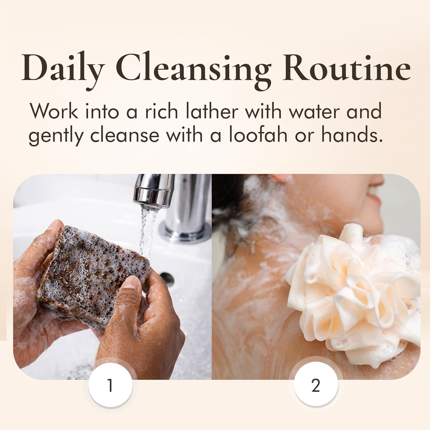 SAAQIN - Raw African Black Soap for All Skin Types, Black Soap Ideal for Acne, Wrinkles, Make-Up Removal, Hair & Body, Natural Glycerin Black African Beauty & Personal Care SAAQIN