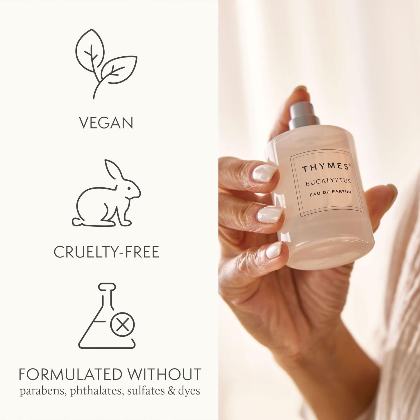Thymes Eau De Parfum - Scented Perfumes for Women - Women's Fragrances with Notes of Eucalyptus Oil, Lemon, Petitgrain, Bergamot, Lemongrass, & Lush Beauty & Personal Care Thymes